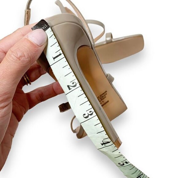 Steve Madden Gracey Strappy Heels Patent Gray Square Toe Sandal Women’s Size 8.5 - Picture 11 of 11